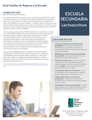 preview image of Family_Guide_HS_Lit_SP_lp.pdf for Guía Familiar de Regreso a la Escuela - ESCUELA SECUNDARIA Lectoescritura