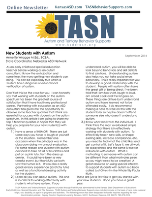 preview image of kisn-newsletterAF1D5161F8.pdf for TASN ATBS Autism Specialist September 2014 Newsletter: September Newsletter