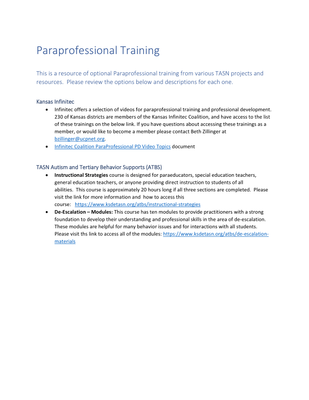 preview image of TASN_para_educators_resources_2022.pdf for Paraprofessional Trainings 