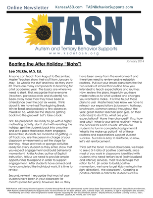preview image of kisn-newsletter29A1C355AA.pdf for TASN ATBS January 2014 Newsletter: Beating the After Holiday Blahs!