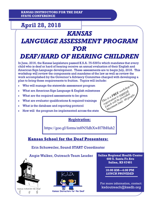 preview image of KID_Spring_2018.pdf for Kansas Instructors for the Deaf Workshop