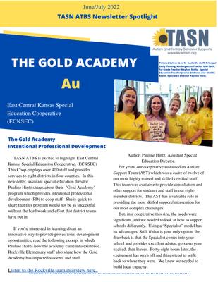 preview image of Gold_Academy_Final_.pdf for The Gold Academy: Learn how East Central Kansas Special Education Cooperative provides intentional professional development. 